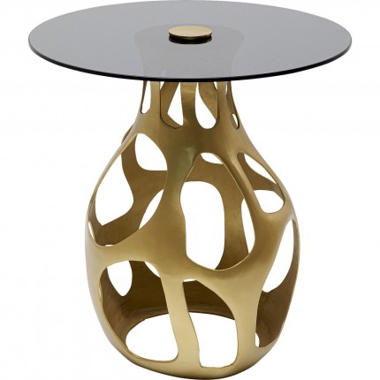 Table d'appoint Volcano 60cm dorée Kare Design