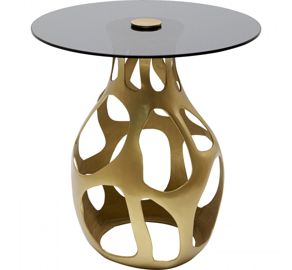 Table d'appoint Volcano 60cm dorée Kare Design