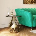 Table d'appoint Volcano 60cm dorée Kare Design