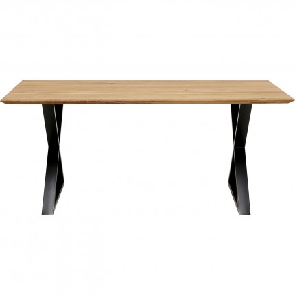 Table Symphony Cross chêne noir 180x90cm Kare Design