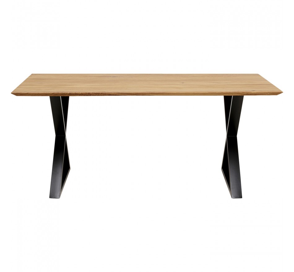 Table Symphony Cross chêne noir 180x90cm Kare Design