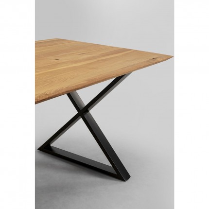 Table Symphony Cross chêne noir 180x90cm Kare Design