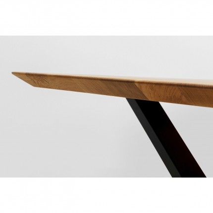 Table Symphony Cross chêne noir 180x90cm Kare Design