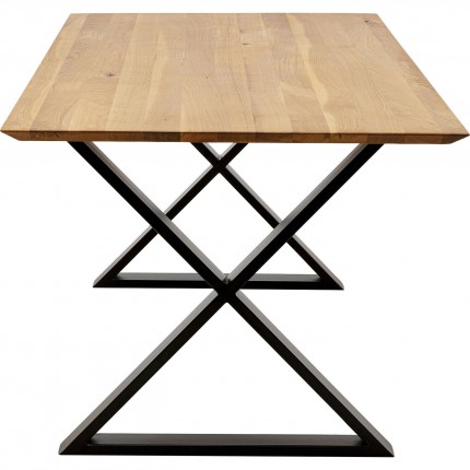 Table Symphony Cross chêne noir 180x90cm Kare Design