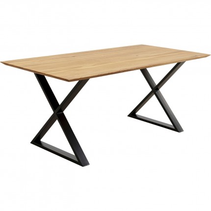 Table Symphony Cross chêne noir 180x90cm Kare Design