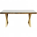 Table Conley Cross 180x90cm pieds laiton Kare Design