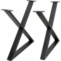 Table Symphony Cross chêne noir 180x90cm Kare Design