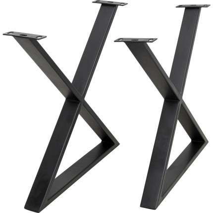 Table Symphony Cross chêne noir 180x90cm Kare Design