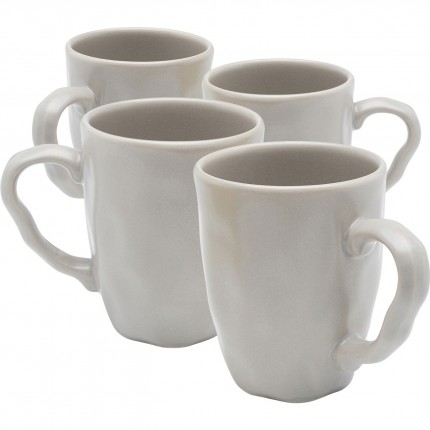 Mugs Organic gris set de 4 Kare Design