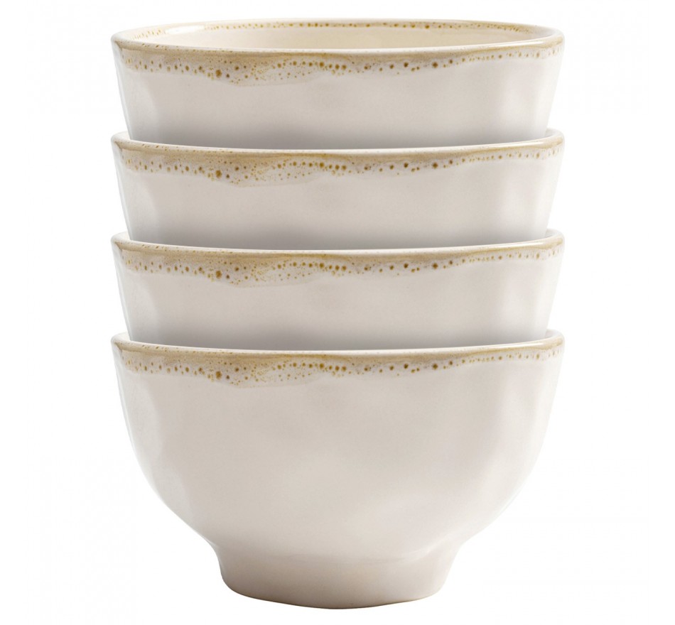 Bols Organic blancs 15cm set de 4 Kare Design
