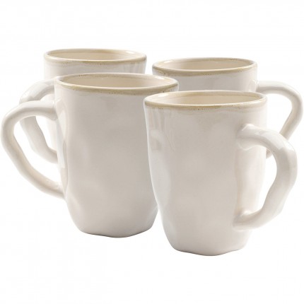 Mugs Organic blancs set de 4 Kare Design