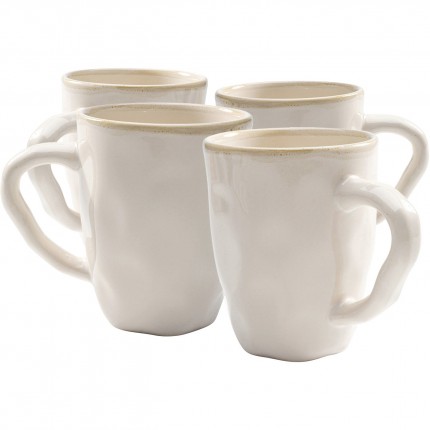Tasses Organic blanches set de 4 Kare Design
