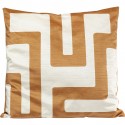 Coussin labyrinthe marron Kare Design