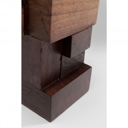 Bougeoir Tetris marron 17cm Kare Design