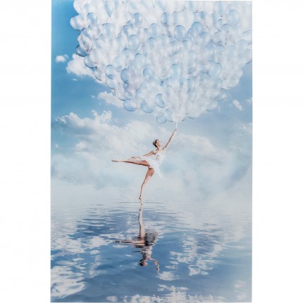 Tableau en verre Balloon Girl 100x150cm Kare Design