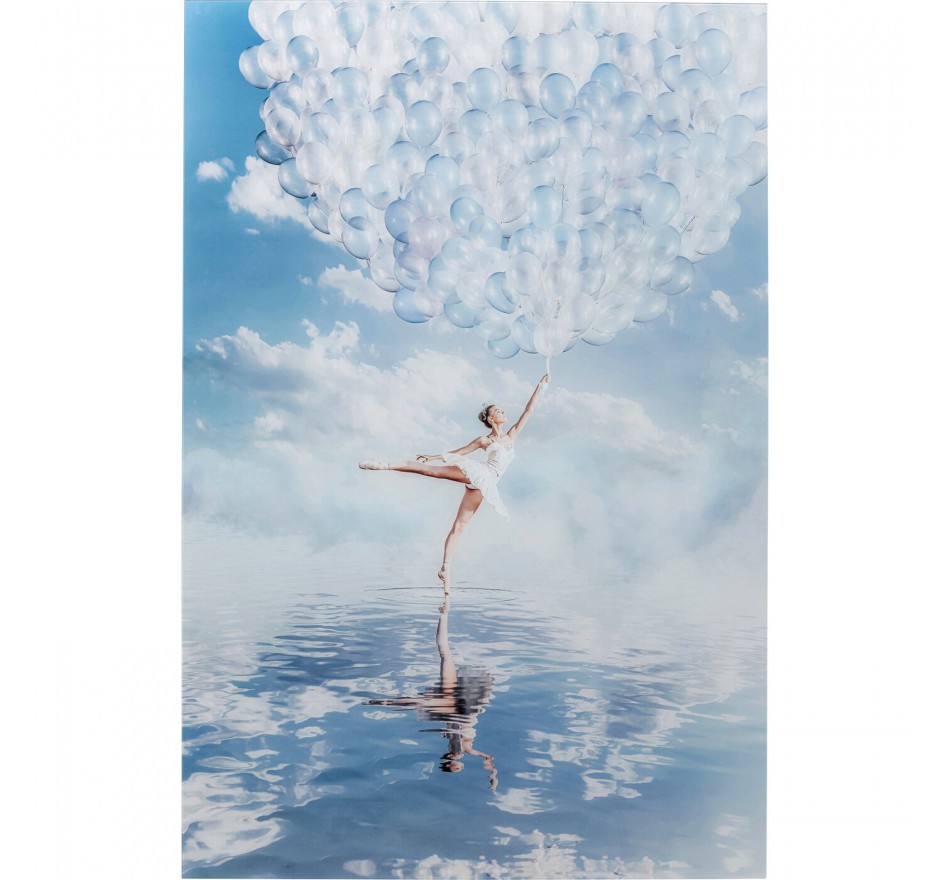 Tableau en verre Balloon Girl 100x150cm Kare Design