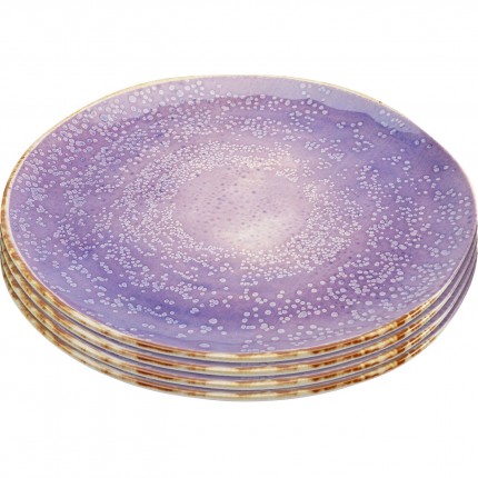 Assiettes Shirley violettes 26cm set de 4 Kare Design