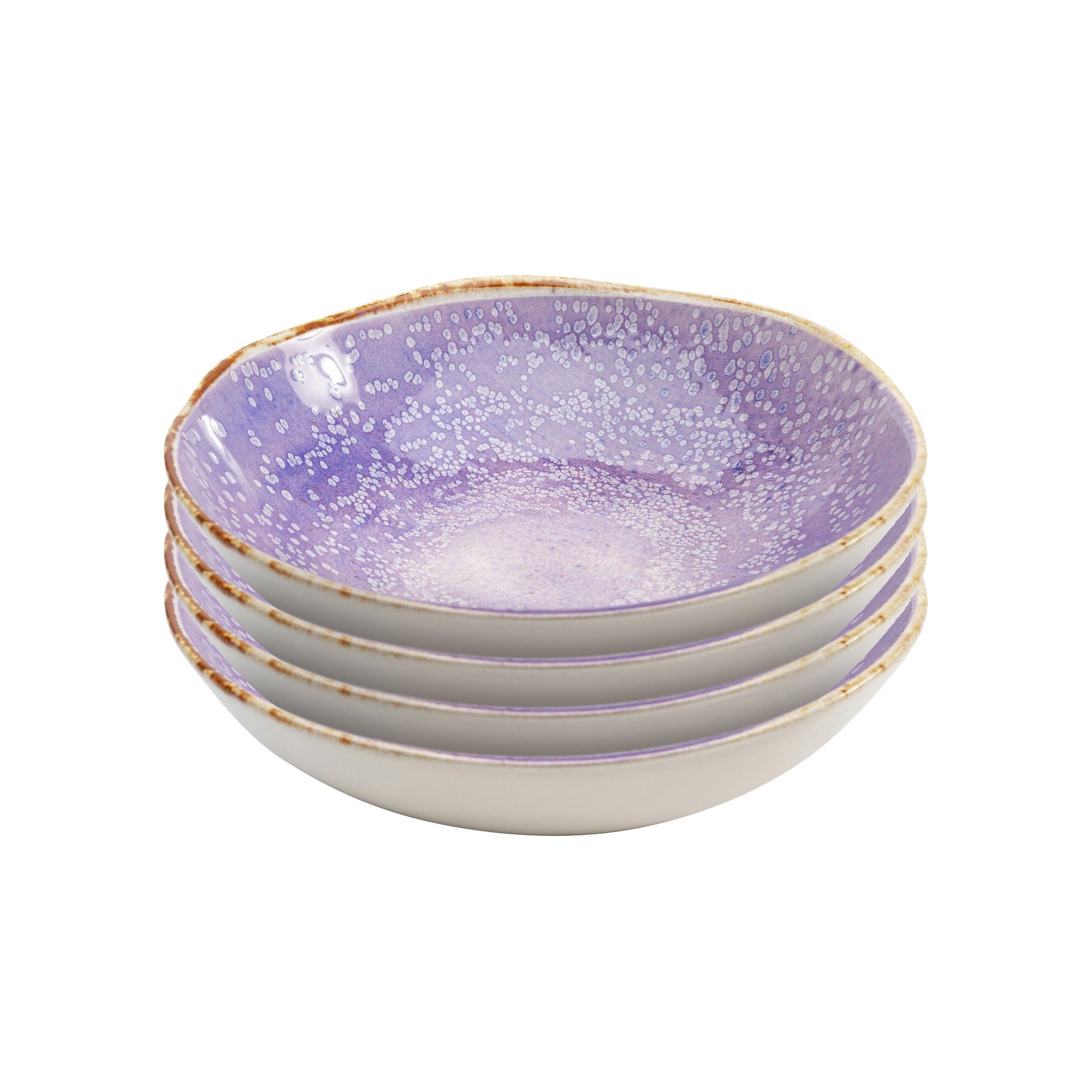 Assiettes creuses Shirley violettes 21cm Kare Design