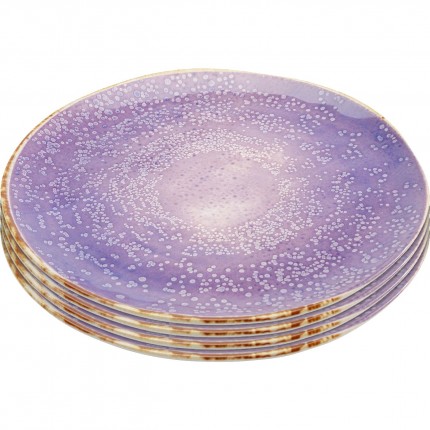 Assiettes Shirley violettes 20cm set de 4 Kare Design