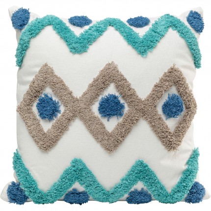 Coussin Colourful Diamonds bleu Kare Design