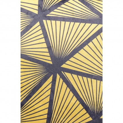 Coussin à franges jaune et noir Kare Design