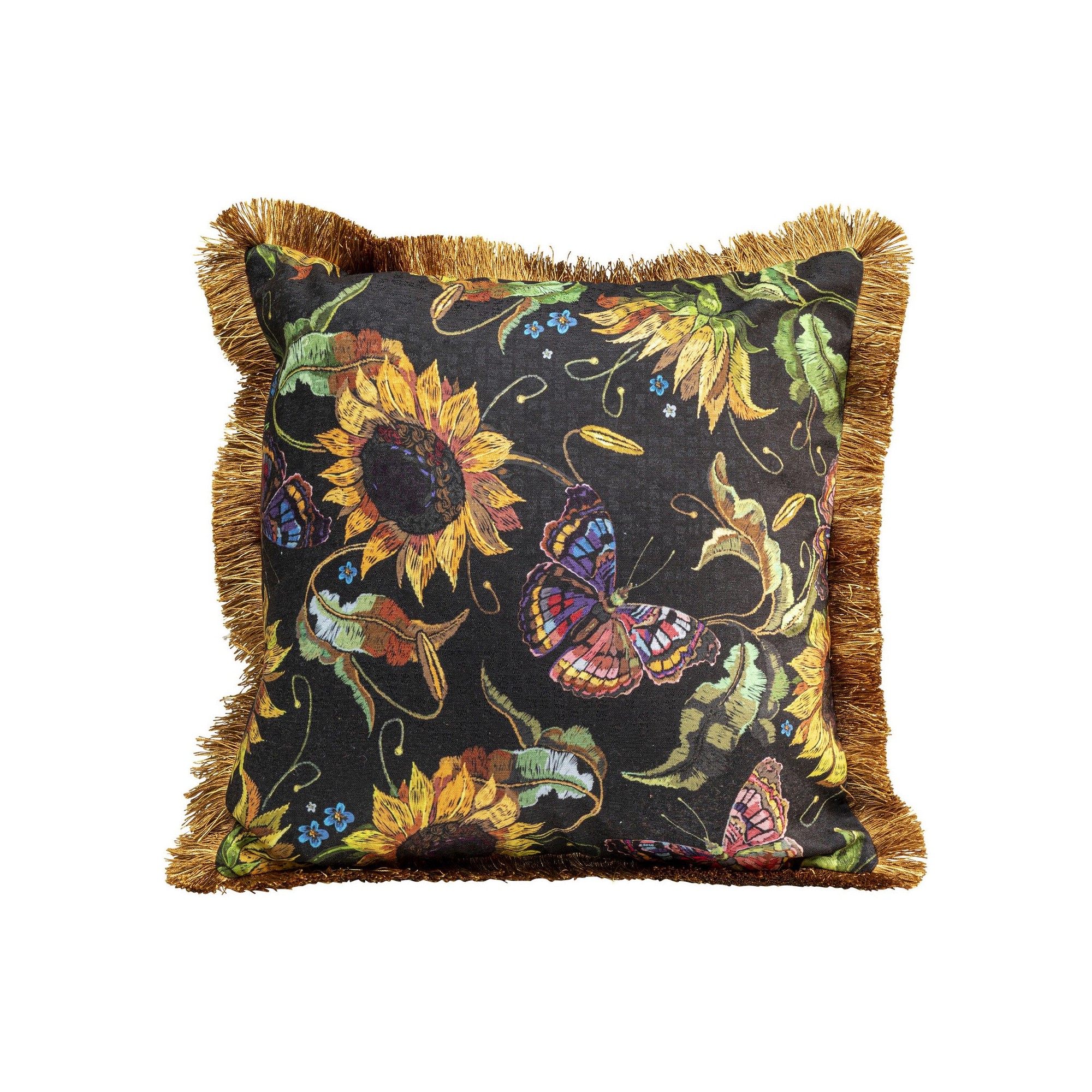 Coussin à franges tournesols Kare Design