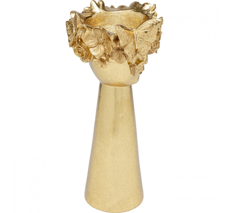 Vase doré couronne fleurs 41cm Kare Design