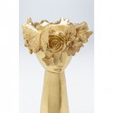 Vase doré couronne fleurs 41cm Kare Design
