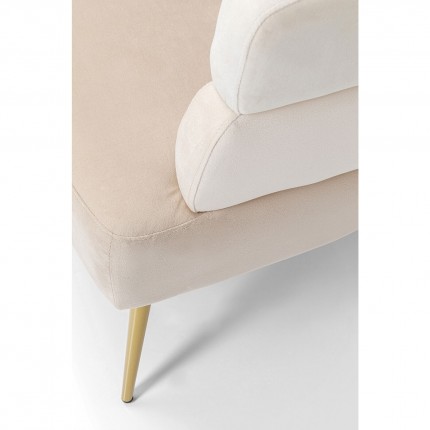 Sofa Sandwich 2-Seater velvet cream Kare Design
