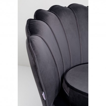 Fauteuil Water Lily velours gris et chromé Kare Design