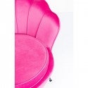 Fauteuil Water Lily velours fuchsia et noir Kare Design