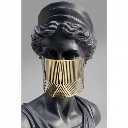 Déco buste femme masquée noir et blanc Kare Design
