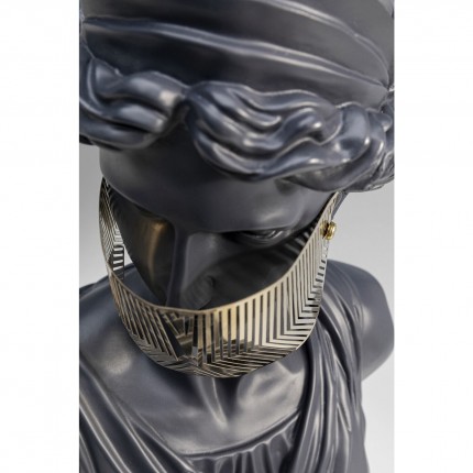 Déco buste femme masquée noir et blanc Kare Design
