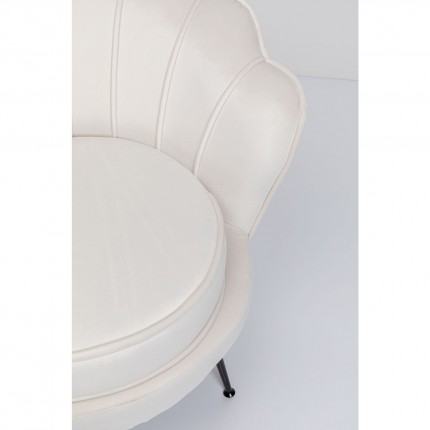 Fauteuil Water Lily velours écru et noir Kare Design