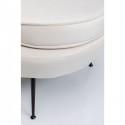 Fauteuil Water Lily velours écru et noir Kare Design