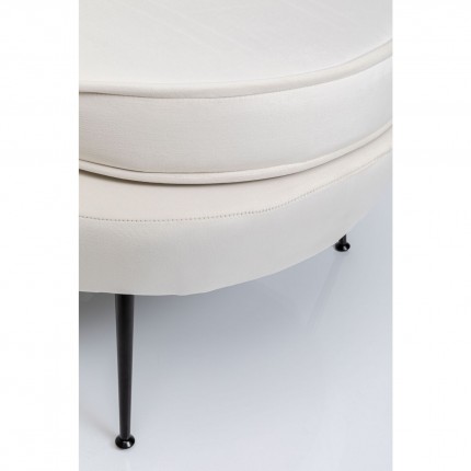 Fauteuil Water Lily velours écru et noir Kare Design