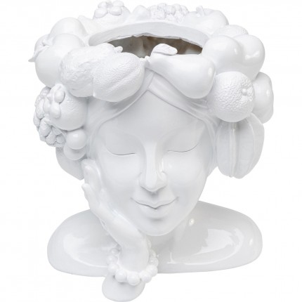 Vase femme fruits blanc 29cm Kare Design