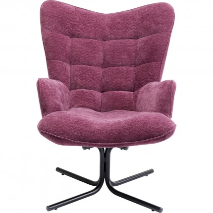 Fauteuil pivotant Oscar violet Kare Design