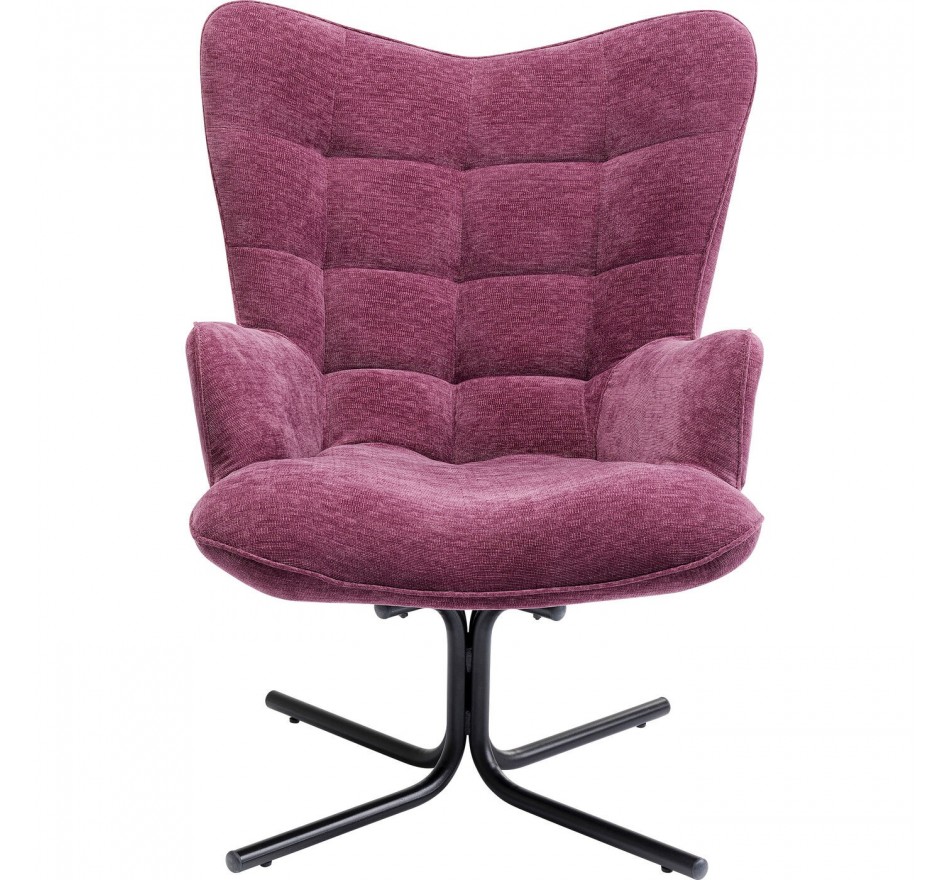 Fauteuil pivotant Oscar violet Kare Design