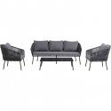 Salon de jardin Elba gris anthracite Kare Design