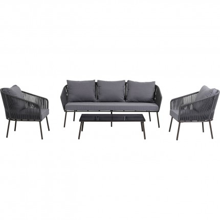 Salon de jardin Elba gris anthracite Kare Design