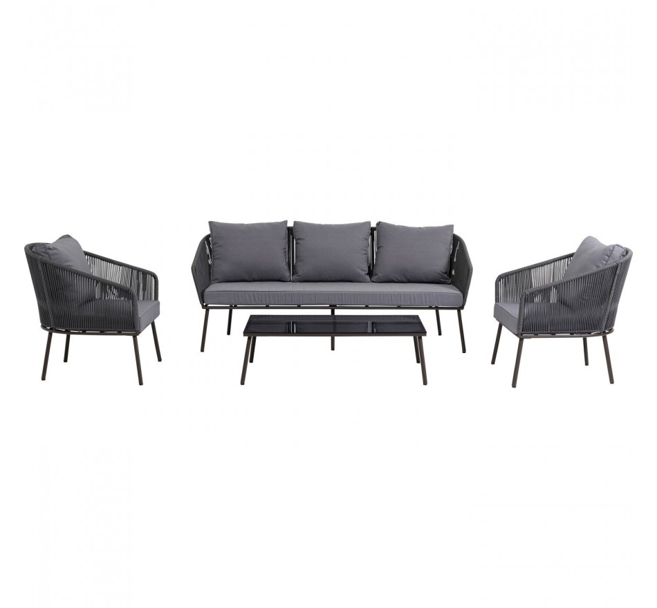 Salon de jardin Elba gris anthracite Kare Design