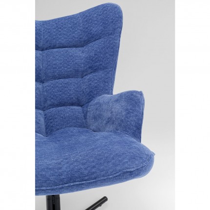 Fauteuil pivotant Oscar bleu Kare Design