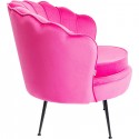 Fauteuil Water Lily velours fuchsia et noir Kare Design