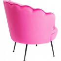 Fauteuil Water Lily velours fuchsia et noir Kare Design
