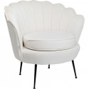 Fauteuil Water Lily velours écru et noir Kare Design