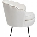 Fauteuil Water Lily velours écru et noir Kare Design