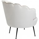 Fauteuil Water Lily velours écru et noir Kare Design
