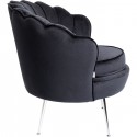 Fauteuil Water Lily velours noir et chromé Kare Design