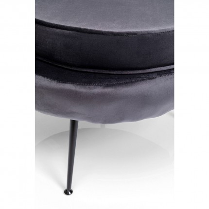 Fauteuil Water Lily velours gris et noir Kare Design